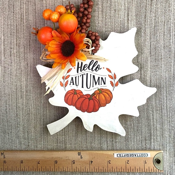 Other - Hello Autumn Leaf Shelf Sitter Fall Decor